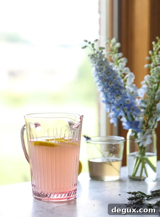 lavender mint lemonade recipe I howsweeteats.com
