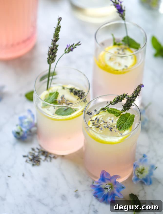 lavender mint lemonade recipe I howsweeteats.com