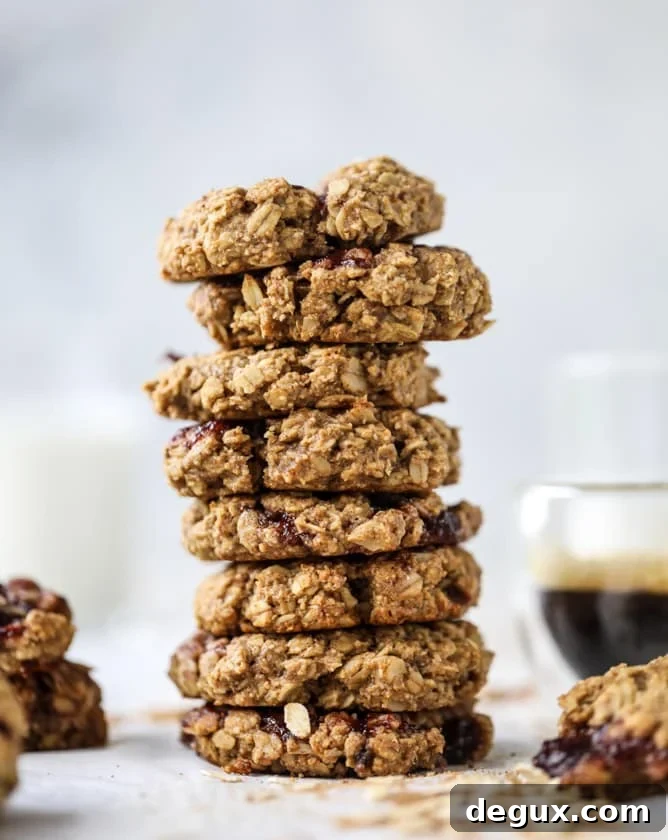 peanut butter and jelly breakfast cookies I howsweeteats.com