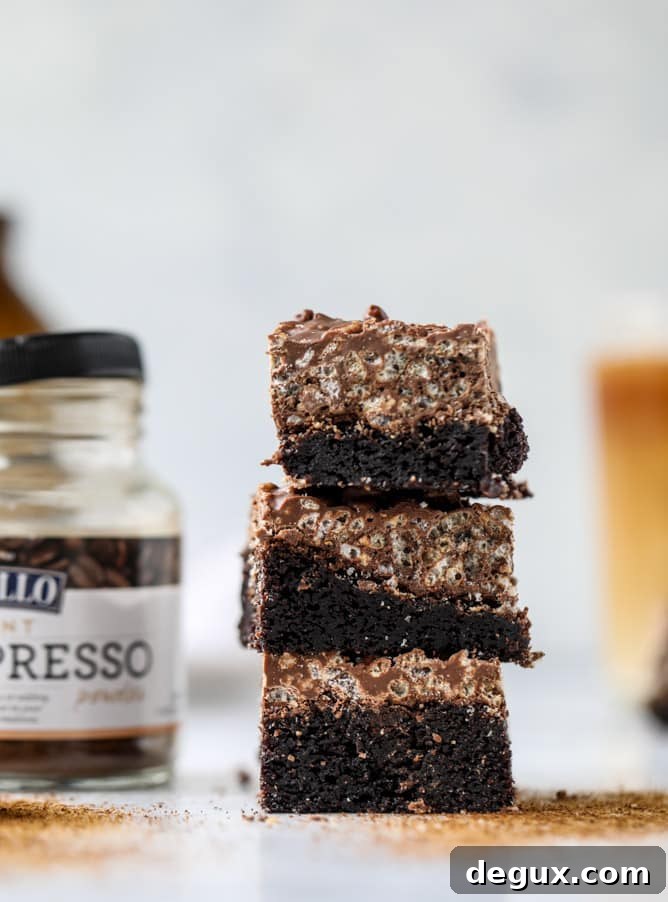 nutella coffee crunch brownies I howsweeteats.com