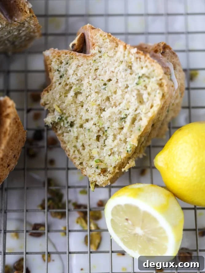 Lemon Pistachio Zucchini Cake Recipe — Moist Citrus Tea Cake 10 lemon pistachio zucchini cake I howsweeteats.com