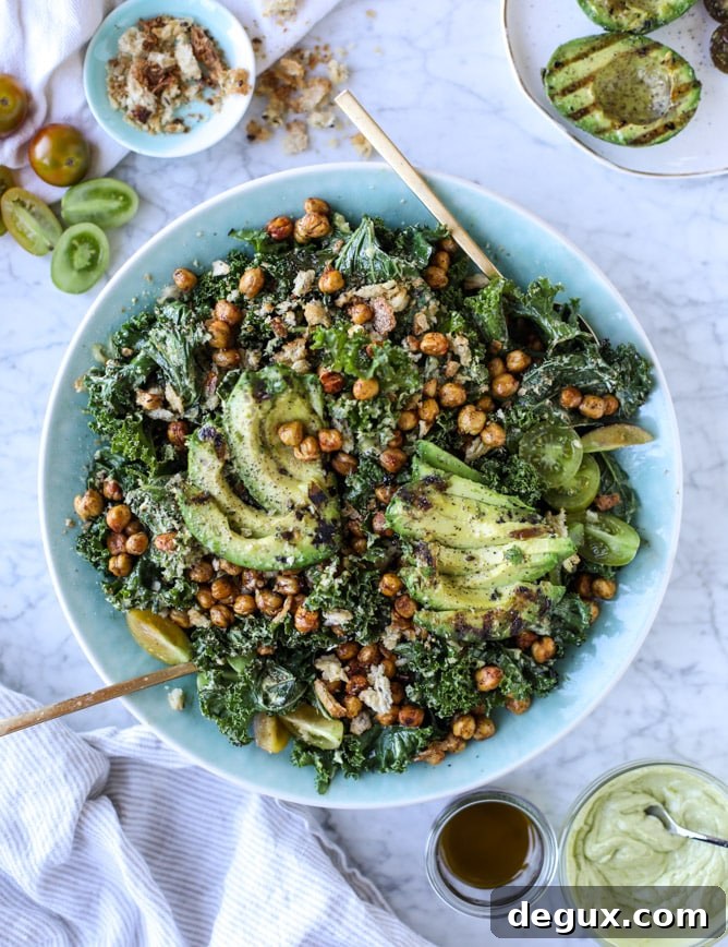 Charred Kale and Avocado Salad with Lemon-Garlic Dressing 4 grilled kale avocado salad I howsweeteats.com