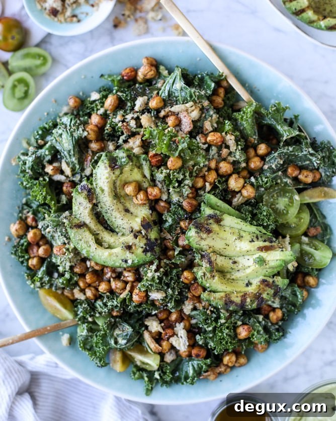 Charred Kale and Avocado Salad with Lemon-Garlic Dressing 7 img 50835 6