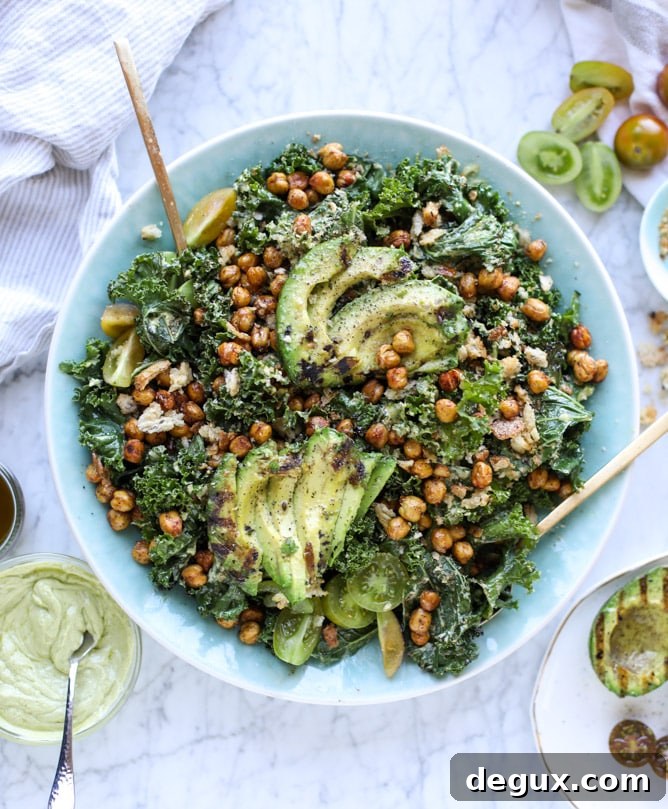 Charred Kale and Avocado Salad with Lemon-Garlic Dressing 8 grilled kale avocado salad I howsweeteats.com