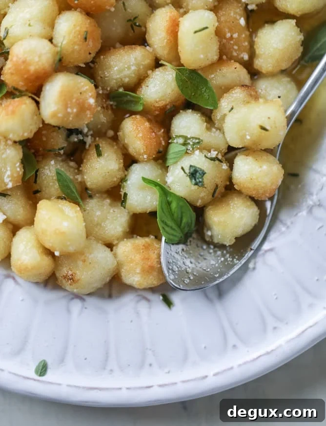 toasted gnocchi with herb brown butter I howsweeteats.com