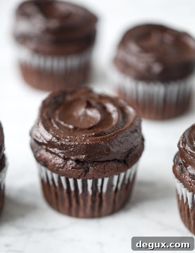 Chocolate Zucchini Cupcakes with Creamy Avocado Fudge Frosting 7 chocolate zucchini cupcakes with avocado frosting I howsweeteats.com