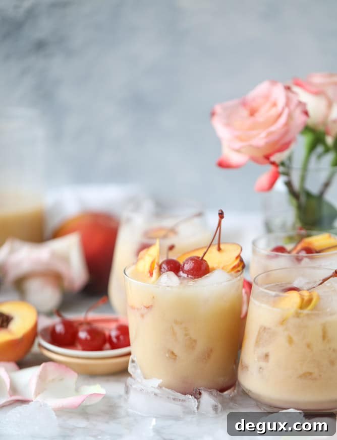 iced peach colada I howsweeteats.com