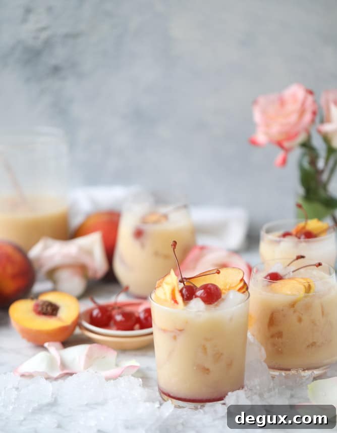 iced peach colada I howsweeteats.com