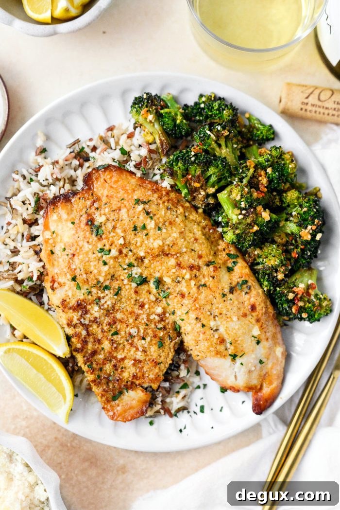 Broiled Tilapia Parmesan
