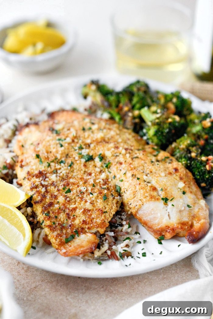 Broiled Tilapia Parmesan