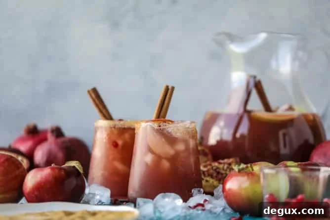 Sparkling Pomegranate Cider Punch Recipe for Fall Gatherings 11 sparkling pomegranate cider punch I howsweeteats.com