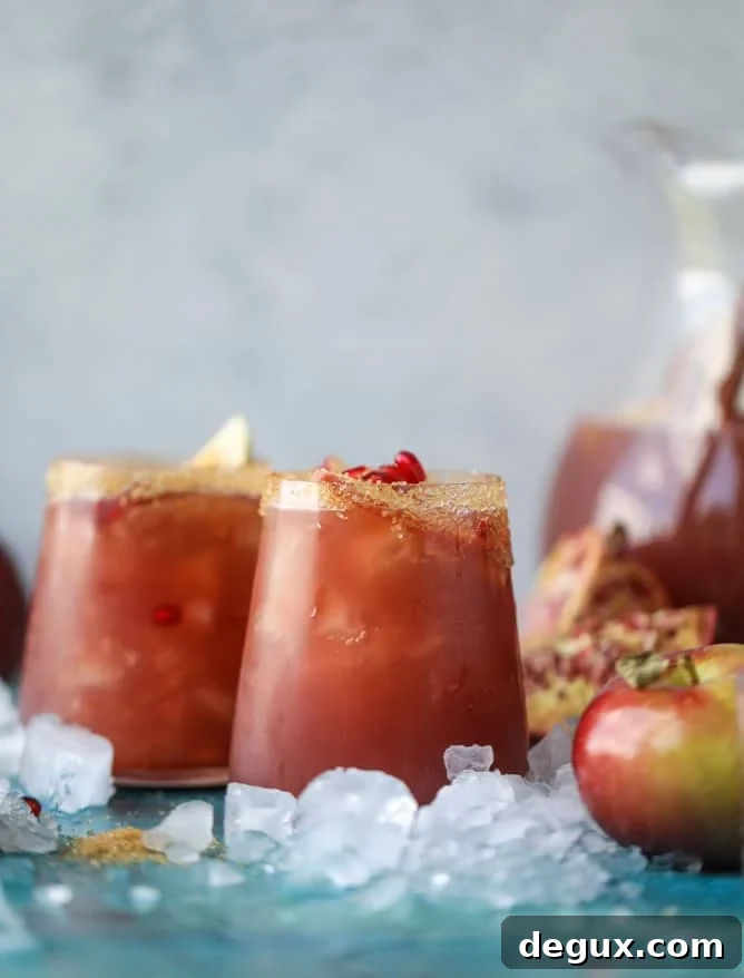 Sparkling Pomegranate Cider Punch Recipe for Fall Gatherings 6 sparkling pomegranate cider punch I howsweeteats.com