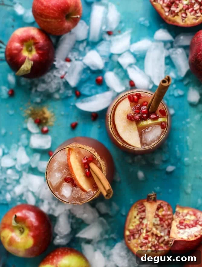 Sparkling Pomegranate Cider Punch Recipe for Fall Gatherings 9 sparkling pomegranate cider punch I howsweeteats.com