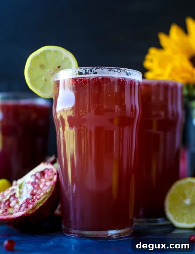 pomegranate shandy recipe I howsweeteats.com