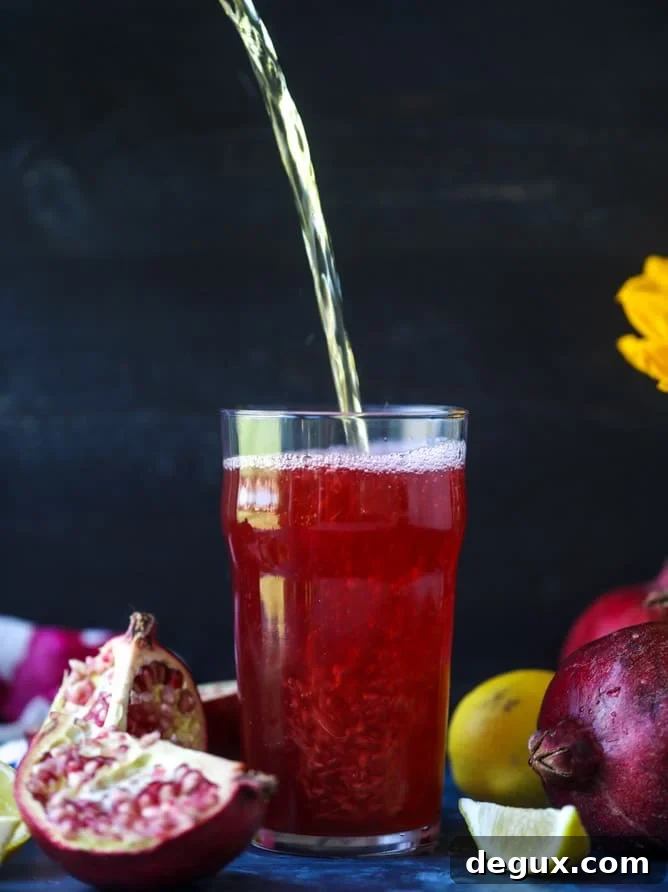 pomegranate shandy recipe I howsweeteats.com