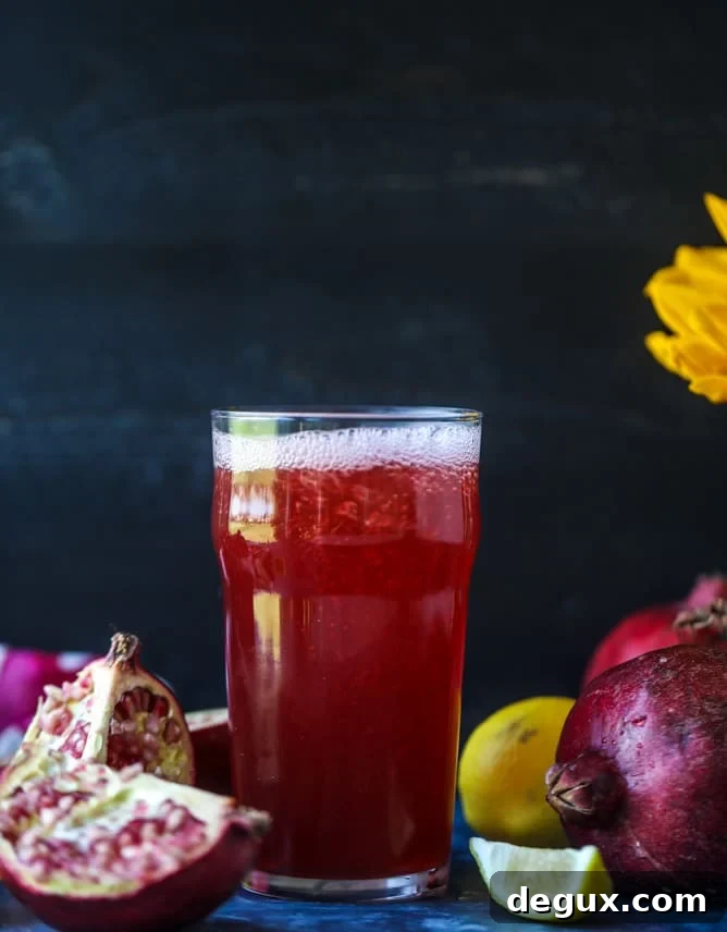 pomegranate shandy recipe I howsweeteats.com