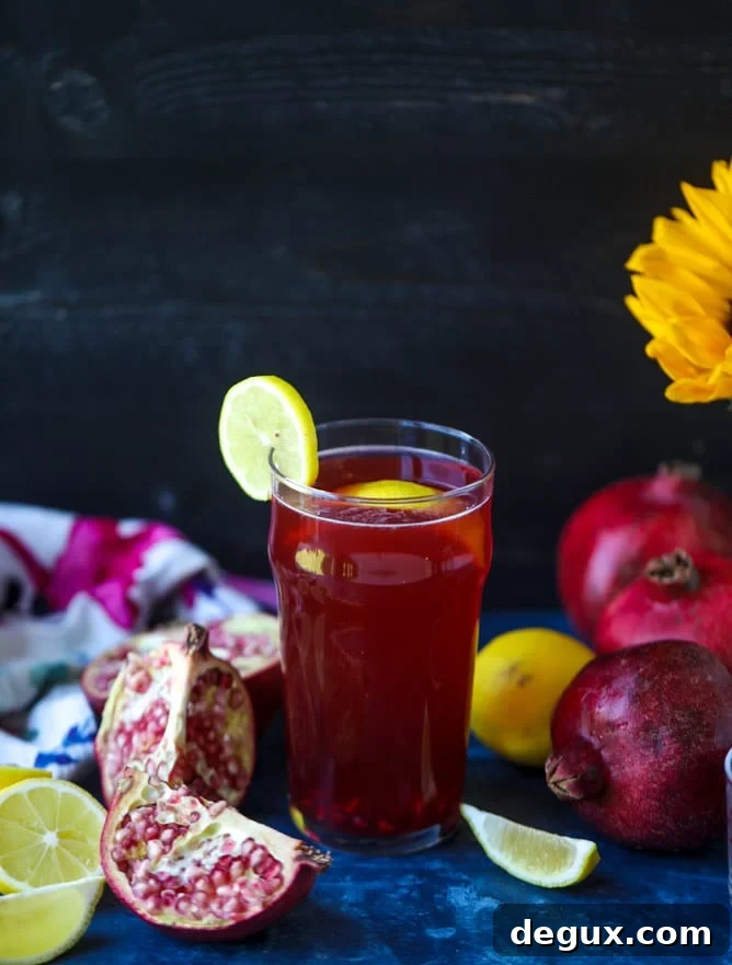pomegranate shandy recipe I howsweeteats.com