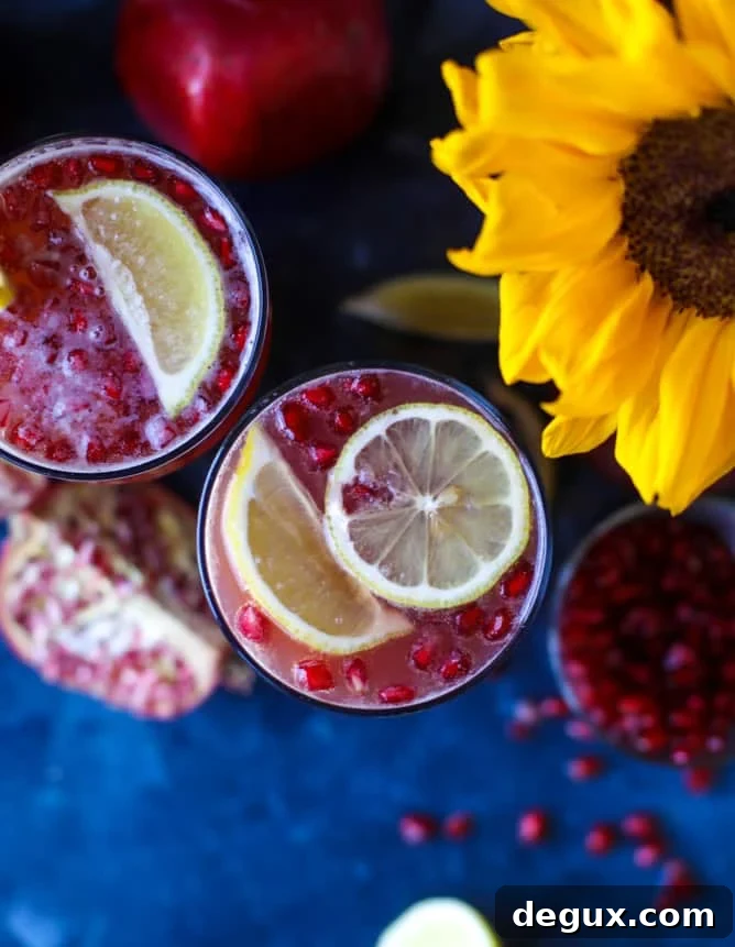 pomegranate shandy recipe I howsweeteats.com