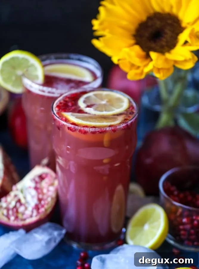 pomegranate shandy recipe I howsweeteats.com