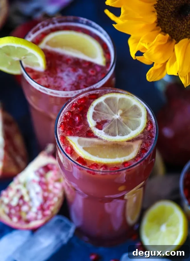 pomegranate shandy recipe I howsweeteats.com