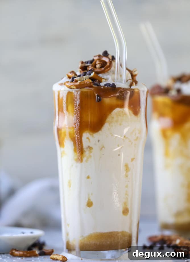 salty caramel yogurt shakes I howsweeteats.com