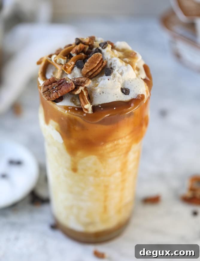 salty caramel yogurt shakes I howsweeteats.com