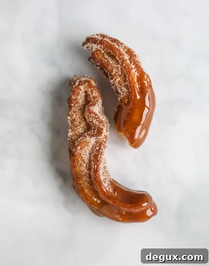 apple cider churros with cider beer caramel I howsweeteats.com