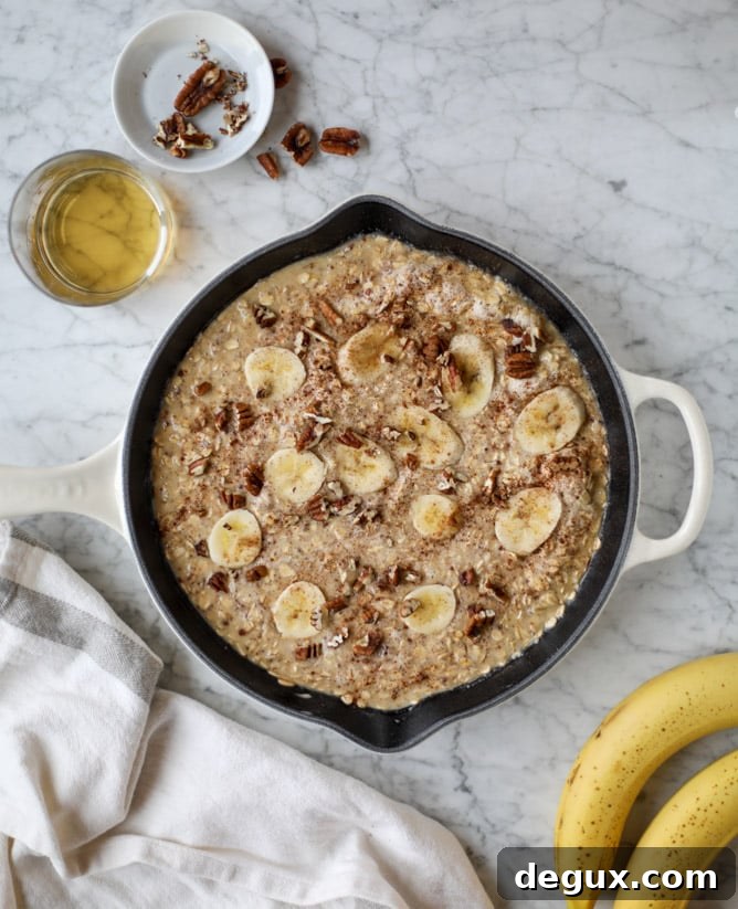 Banana Bourbon Pecan Baked Oatmeal Recipe 3 banana, bourbon and pecan baked oatmeal I howsweeteats.com