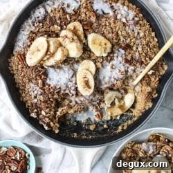 Banana, Bourbon and Pecan Baked Oatmeal