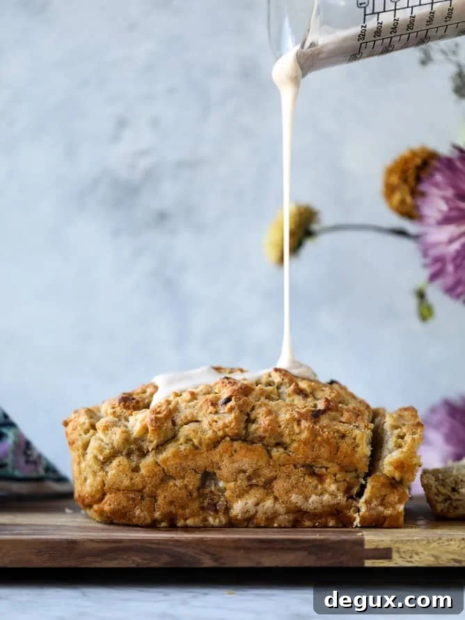 Brown Butter Glazed Banana Beer Bread Recipe 4 banana beer bread with brown butter glaze I howsweeteats.com