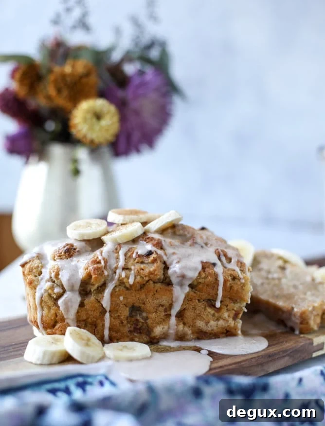 Brown Butter Glazed Banana Beer Bread Recipe 8 banana beer bread with brown butter glaze I howsweeteats.com