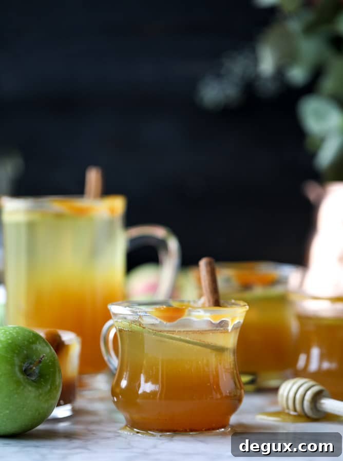 caramel apple hot toddy I howsweeteats.com #caramel #apple #cocktail