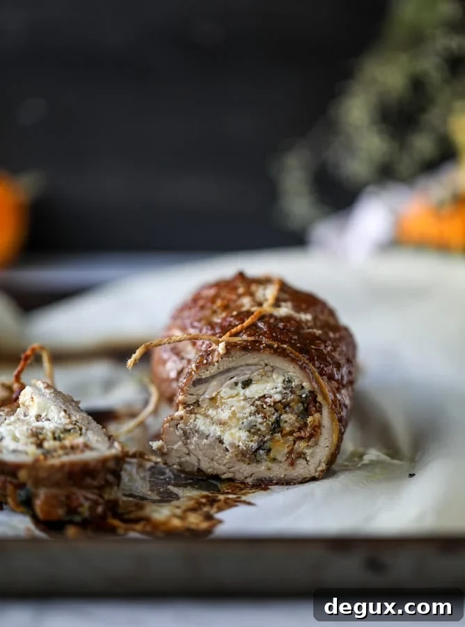 Butternut, Apple & Goat Cheese Stuffed Pork Tenderloin Recipe 4 butternut, apple and goat cheese stuffed pork tenderloin I howsweeteats.com #pork #squash #holiday #recipes