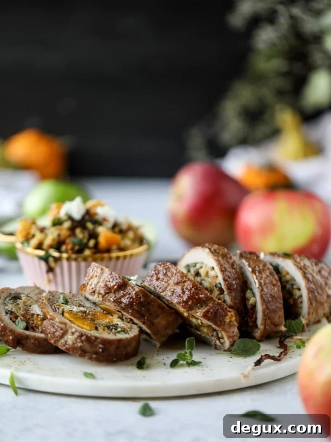 Butternut, Apple & Goat Cheese Stuffed Pork Tenderloin Recipe 6 butternut, apple and goat cheese stuffed pork tenderloin I howsweeteats.com #pork #squash #holiday #recipes