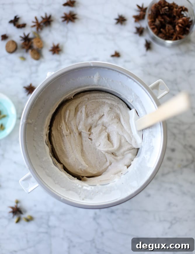 pumpkin coffee cake with chai ice cream I howsweeteats.com