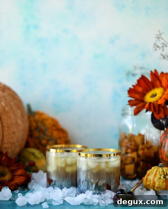 butternut squash infused bourbon I howsweeteats.com #thanksgiving #cocktails