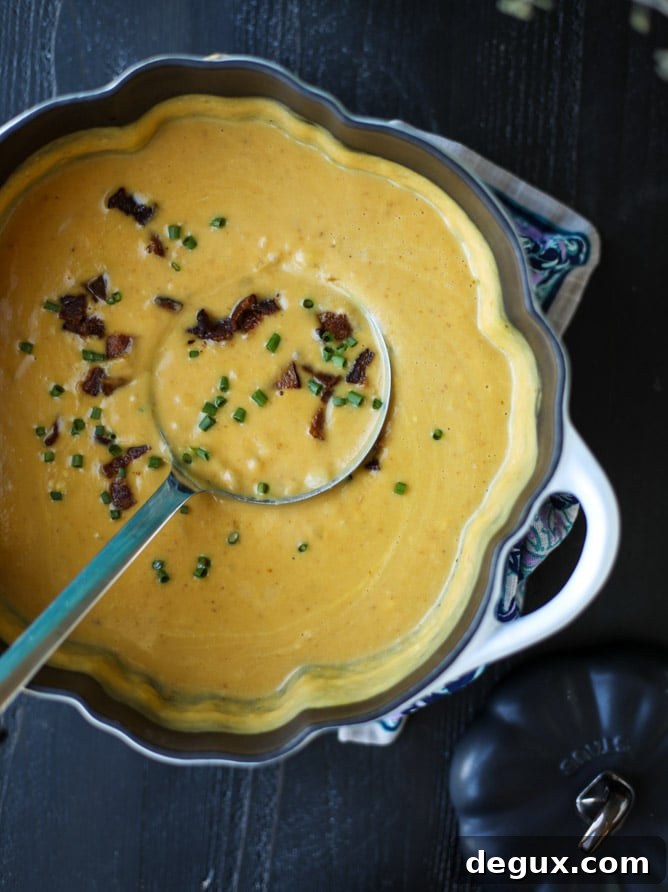 smoky pumpkin bisque with grilled cheese croutons