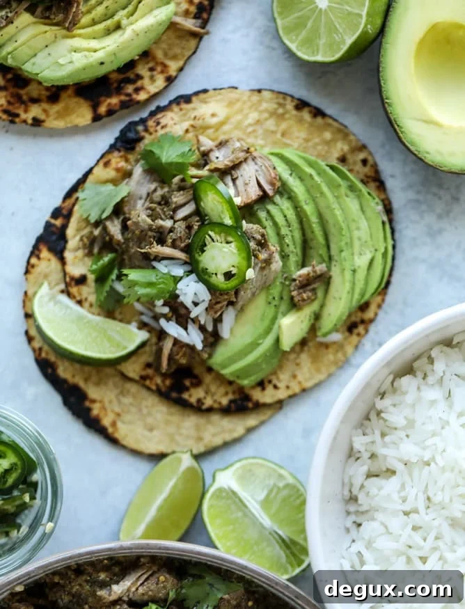 Slow Cooker Pork Chile Verde Recipe for Tender, Flavorful Meat 2 slow cooker pork chili verde I howsweeteats.com