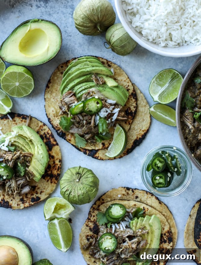 Slow Cooker Pork Chile Verde Recipe for Tender, Flavorful Meat 7 slow cooker pork chili verde I howsweeteats.com