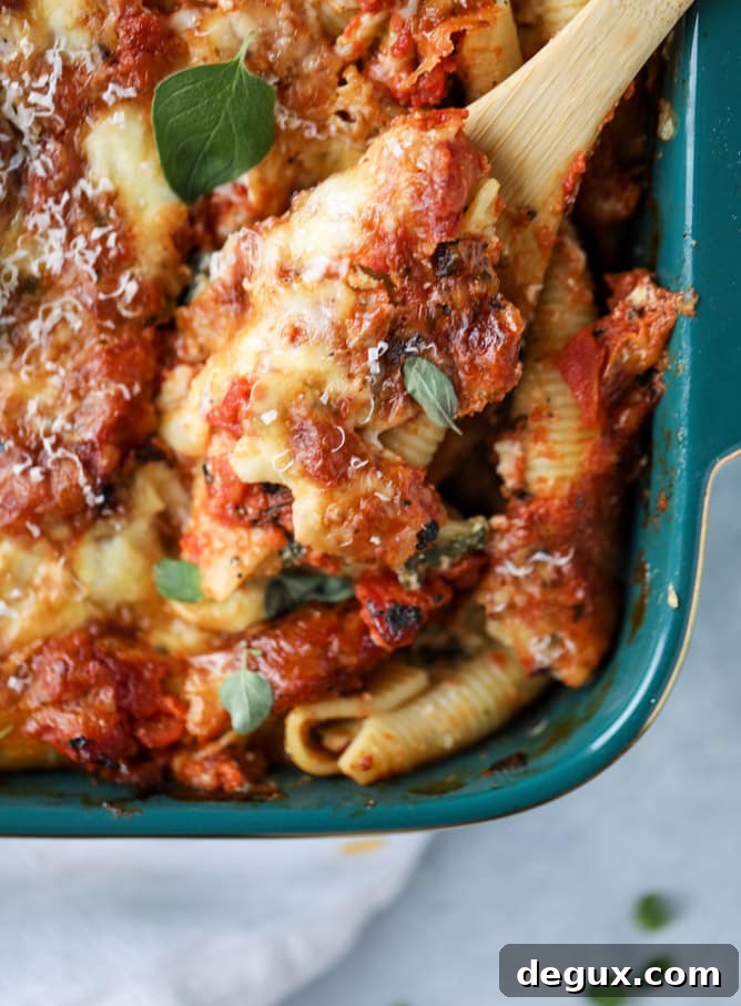 Caramelized Veg & Fontina Stuffed Shells with Roasted Marinara 7 vegetable and fontina stuffed shells with fire roasted marinara