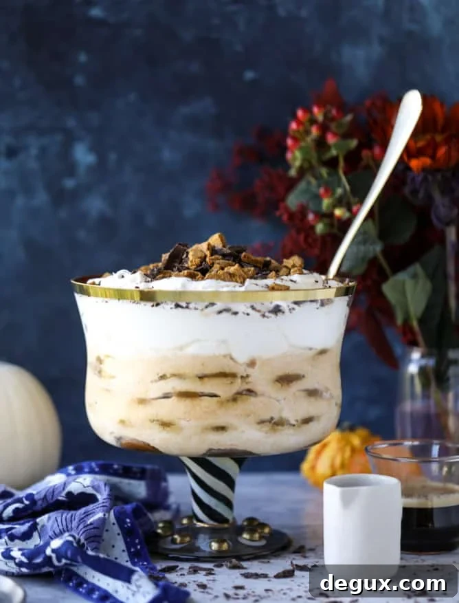 maple pumpkin gingersnap tiramisu trifle I howsweeteats.com