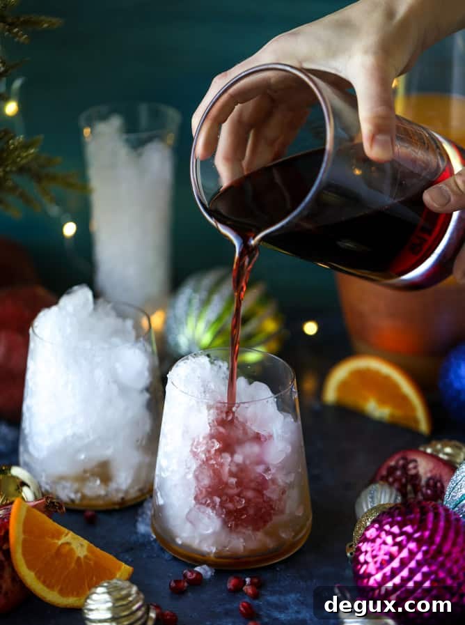 Tequila Christmas Sunrise Cocktail with Homemade Grenadine 3 tequila christmas sunrise I howsweeteats.com #cocktails #tequila #sunrise #christmas