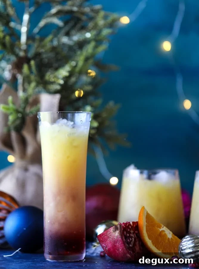 Tequila Christmas Sunrise Cocktail with Homemade Grenadine 6 tequila christmas sunrise I howsweeteats.com #cocktails #tequila #sunrise #christmas