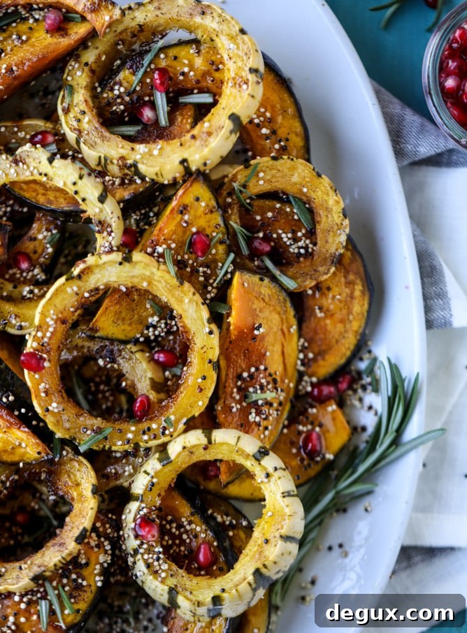 roasted squash with brown butter and toasted quinoa I howsweeteats.com #squash #thanksgiving #recipes