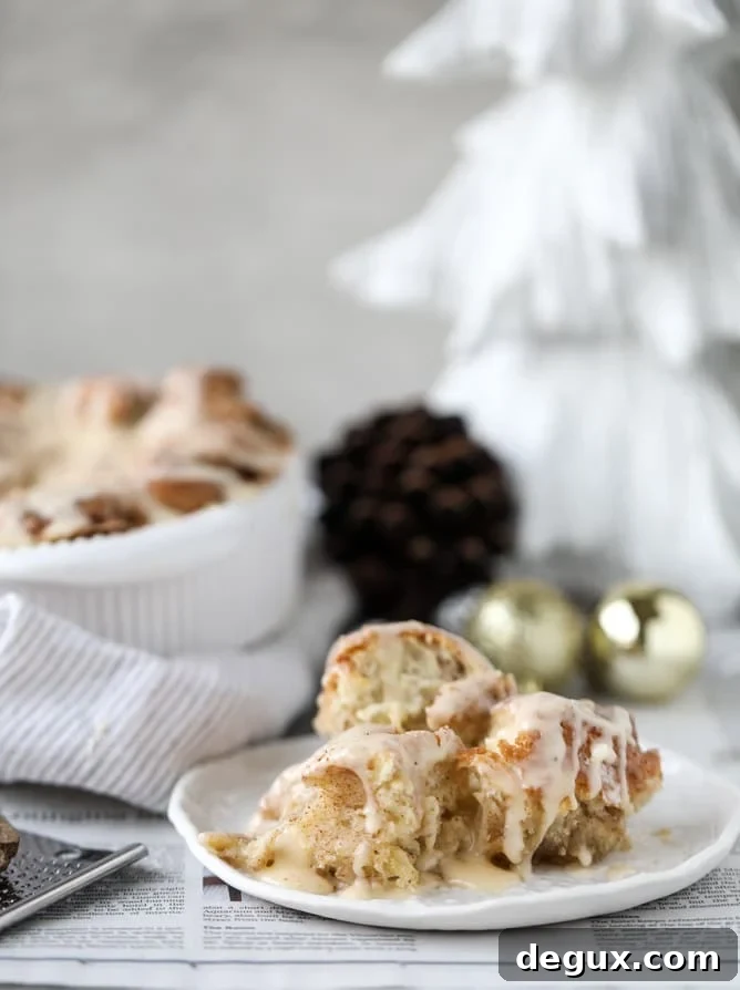 one hour eggnog cinnamon rolls