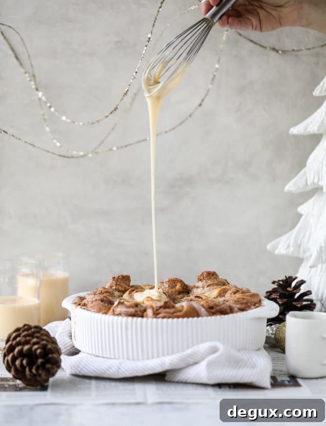 one hour eggnog cinnamon rolls