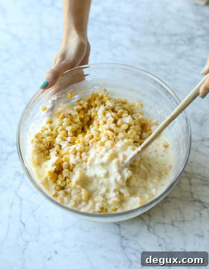 jalapeño corn soufflé I howsweeteats.com #christmas #holidays #corn #pudding #side dish