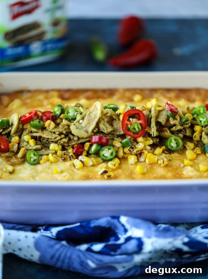 jalapeño corn soufflé I howsweeteats.com #christmas #holidays #corn #pudding #side dish