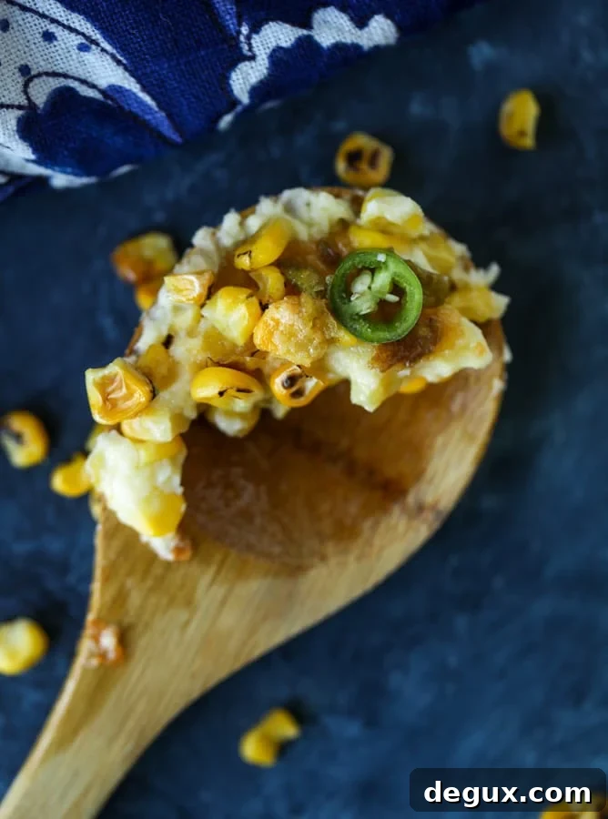 jalapeño corn soufflé I howsweeteats.com #christmas #holidays #corn #pudding #side dish