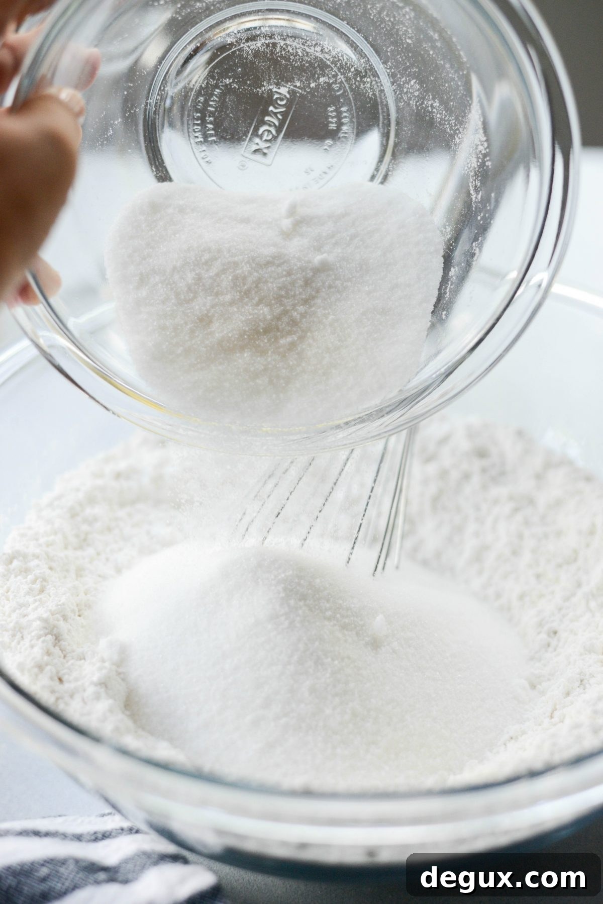 Homemade Funfetti Cake Mix Recipe for Moist, Colorful Cakes 5 add sugar